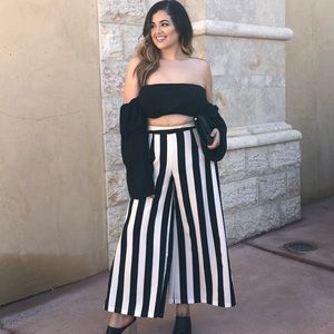 Striped pant/ tube top set